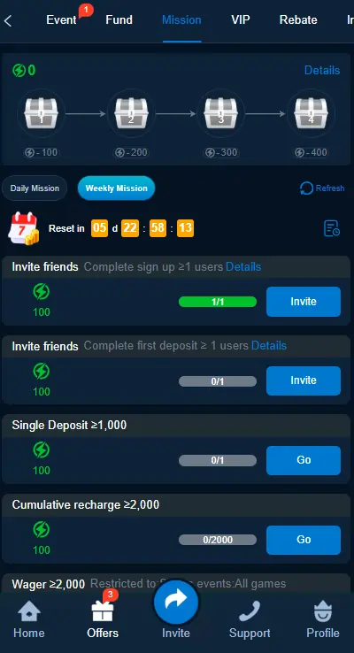 Real money daily rewards