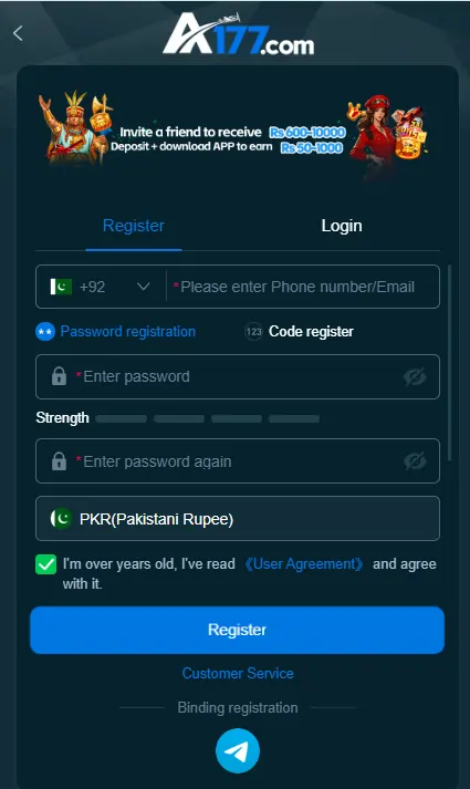 app registration steps