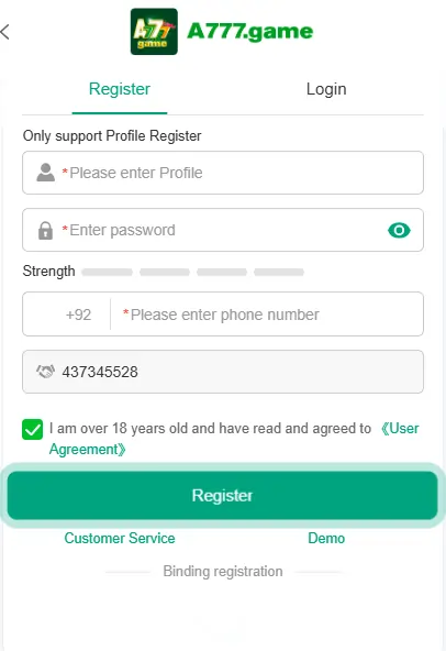 App signup process guide