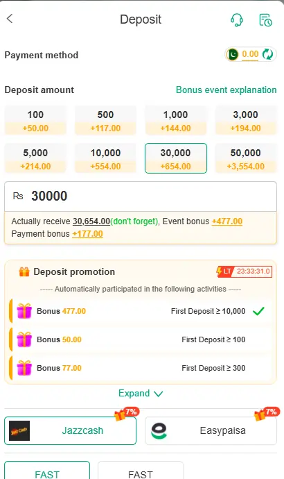 A777 Game withdrawal options