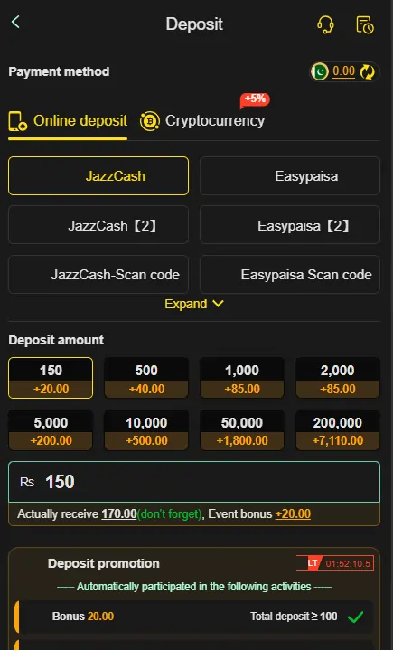 Payment Methods PKR