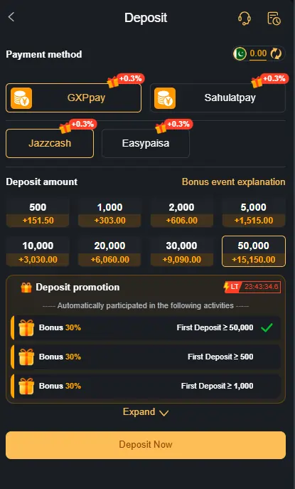 Payment methods in app