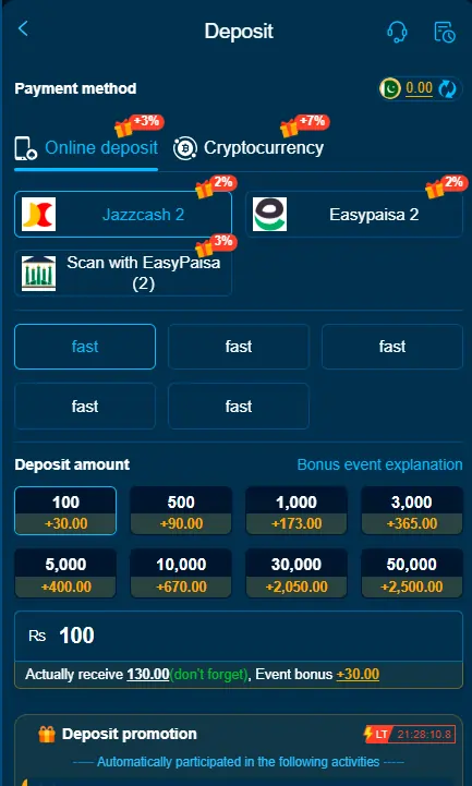 JazzCash EasyPaisa payment method
