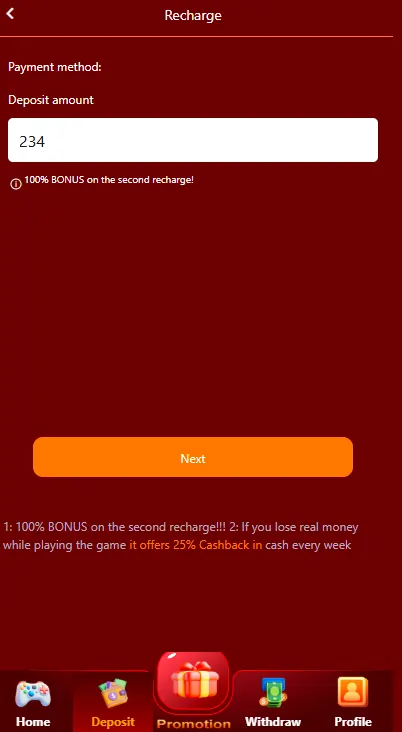 Pk080 Game Deposite section