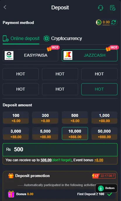 BetAa Game payment info