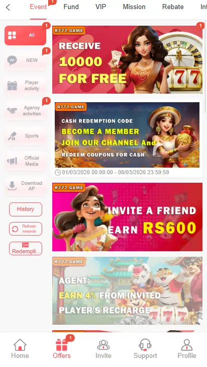 Daily rewards and promotions