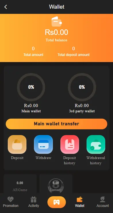 deposit withdraw options
