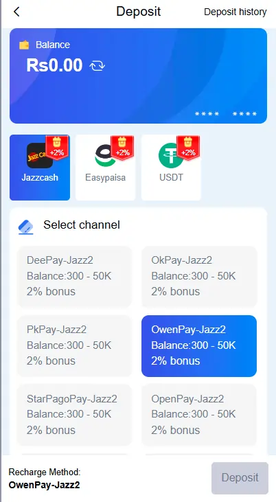 payment options view