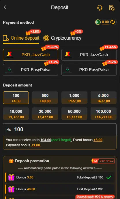 jami777 deposit withdraw