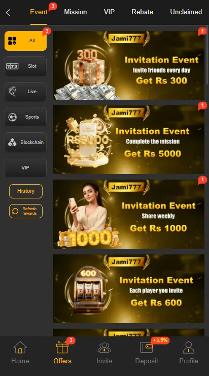 jami777 bonus rewards