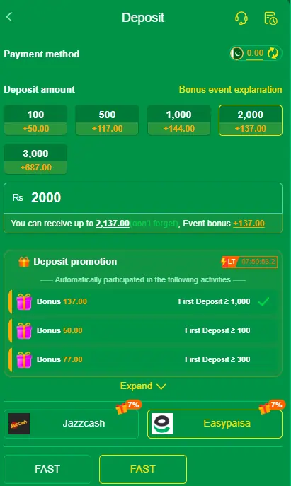 masti365 withdraw pk