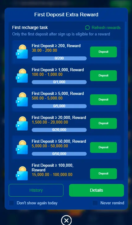 Rewards and bonus offers