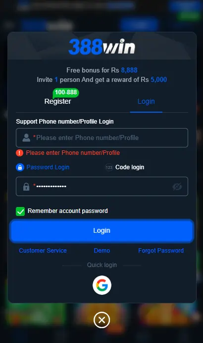 Steps to create account