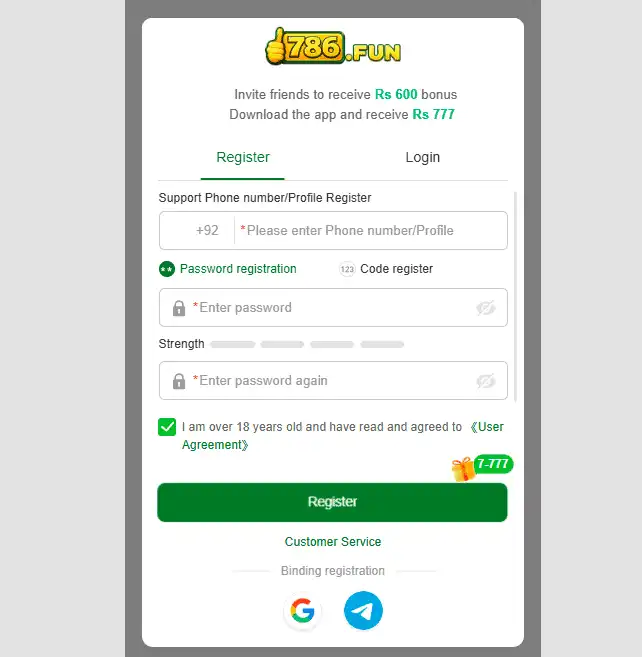 786Fun Game Login