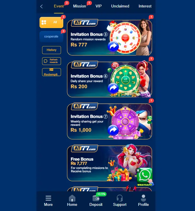 AT77 Game Bonuses
