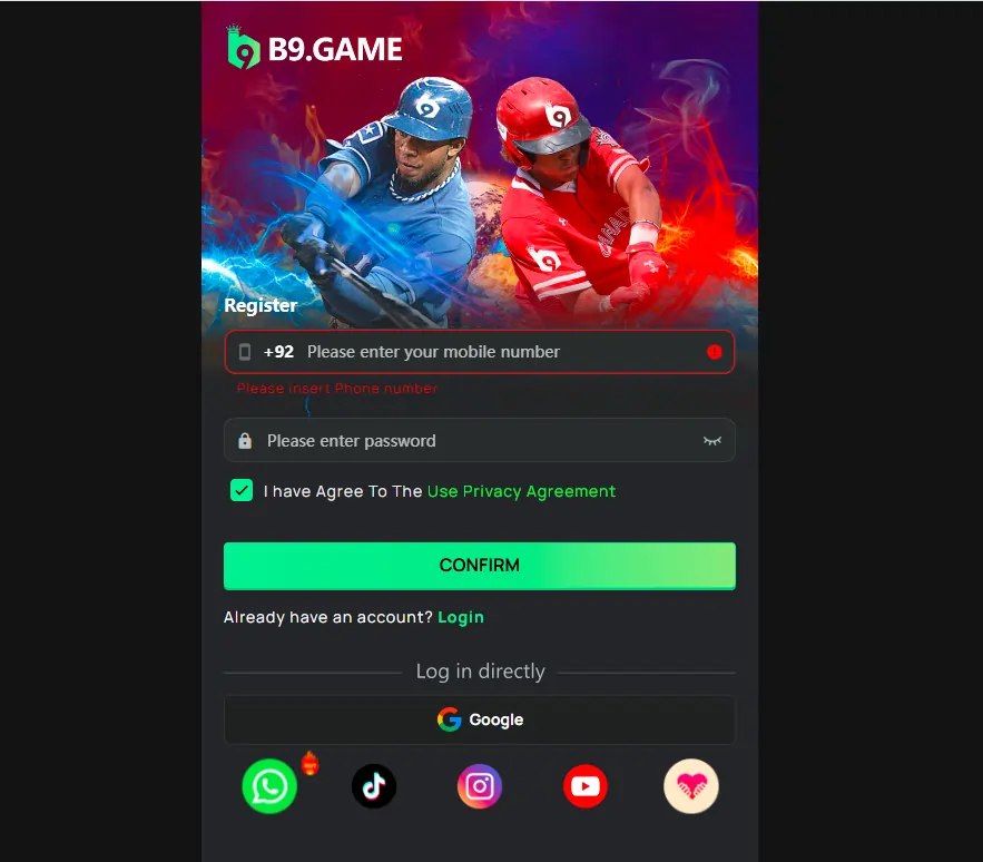 B9 Game Download and Register Guide