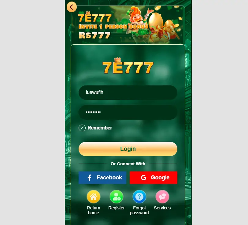 7E777 Game Download Login Steps