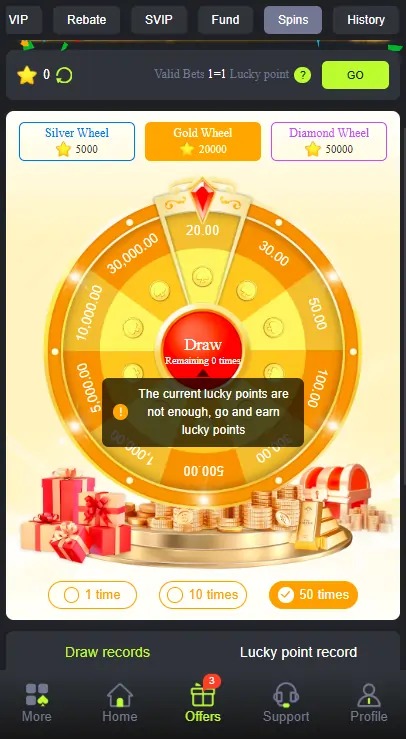 K1 game bonuses and rewards section image