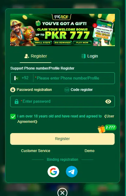Pkace Game Login 
