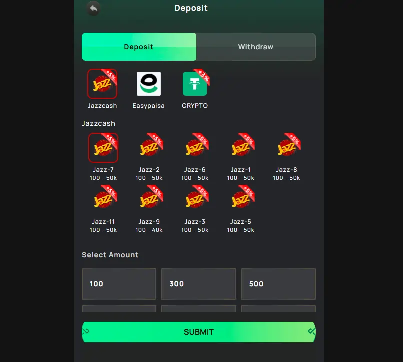 Win7 Game Deposite