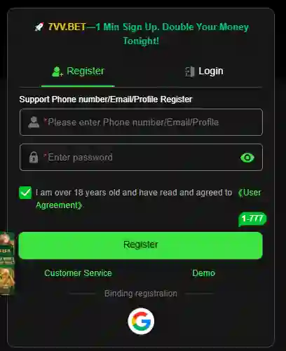 7VVBet Game Login