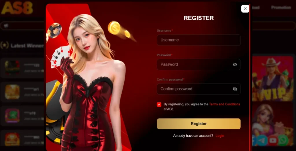 AS8 Game login Screenshot