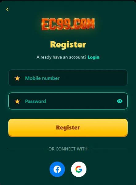 EC99 Game Login ScreenShot