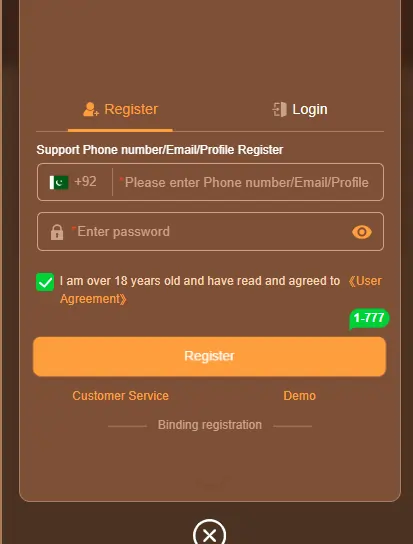 PK656 Game regestration