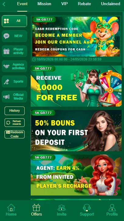 SKGB777 Game Bonuses Image