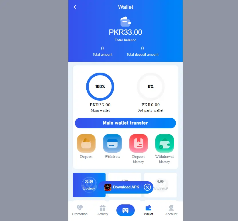 PKR47 Deposit Withdrawal Options