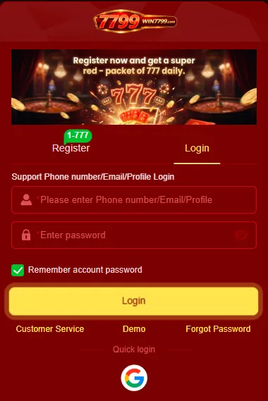 Win7799 game login Image