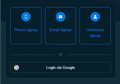 WE999 Game Game Login Screenshot