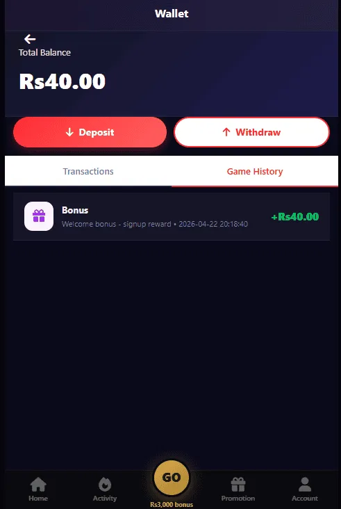 WinRupees Game Game Deposite Screenshot